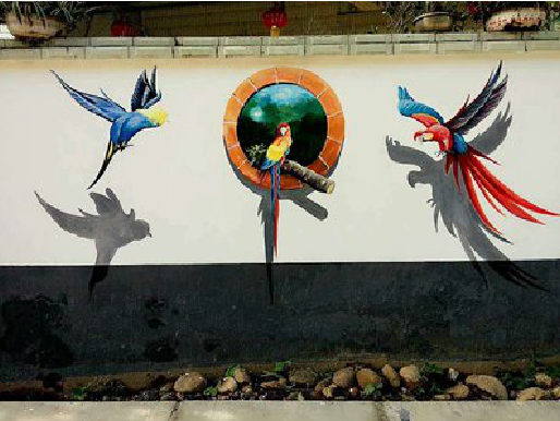 老河口视觉错位-3D墙绘设计