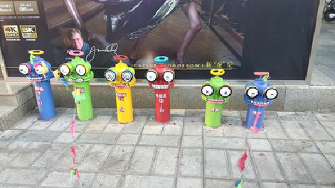 老河口商业区彩绘