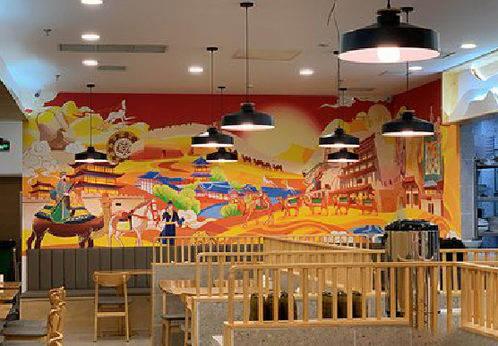 老河口商业空间彩绘介绍。